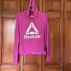 Reebok Pink Hoodie Running Long Sleeve Pullover EUC
